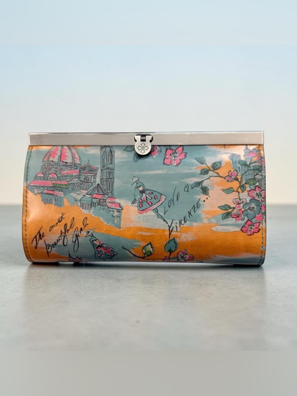 Rare Patricia Nash Beautiful Girl  Firenze Print Women’s Clutch Wallet - NWT